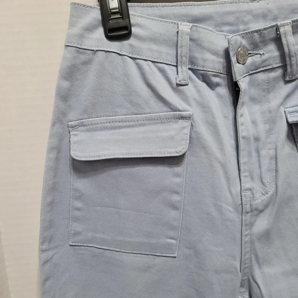 NWT Dokotoo Iceland Blue Wide Leg Women's Pants 27"Waist Size 4 - Picture 3 of 16